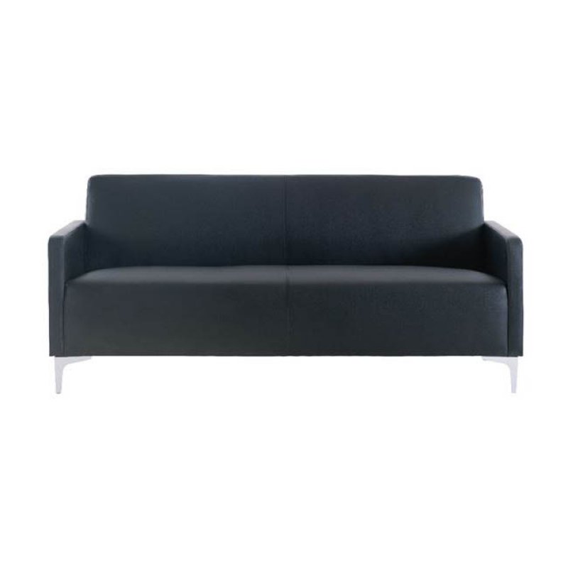 Style διθέσιος καναπές με μαύρη δερματίνη 112x71x72 εκ