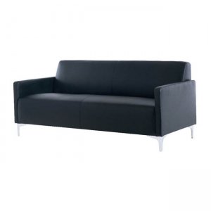 Style καναπές τριθέσιος με pu μαύρο 164x71x72 εκ