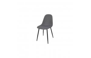 Celina καρέκλα μεταλλική μαύρη, με ύφασμα γκρι