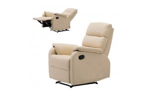 Comfort πολυθρόνα relax pu μπεζ