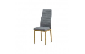 Jetta καρέκλα με ύφασμα γκρι μέταλλο φυσικό