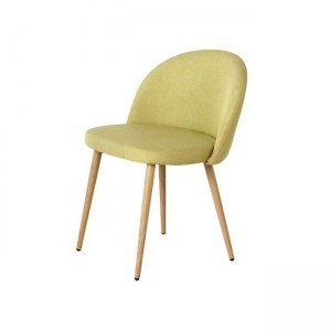 Bella καρέκλα μεταλλική με βαφή φυσικό με ύφασμα lime