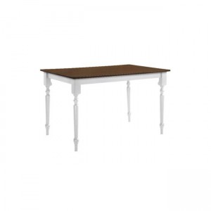 Saloon τραπέζι καρυδί λευκό 150x90 εκ