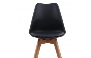 Martin μαύρη καρέκλα pp με ξύλινη βάση