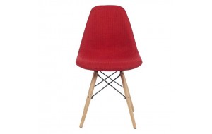 Cozy καρέκλα με ύφασμα σε κόκκινο χρώμα