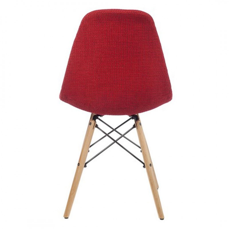 Cozy καρέκλα με ύφασμα σε κόκκινο χρώμα