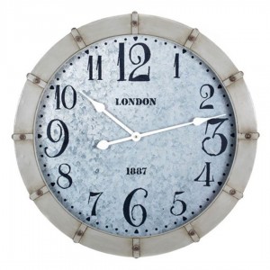 Ρολόι επιτοίχιο London σε γκρι χρωματισμούς 62x62 εκ