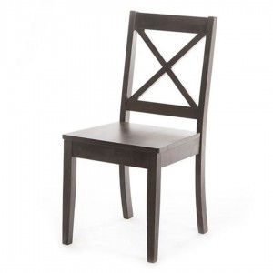 Καρέκλα ξύλινη σε σκούρο καφέ χρώμα 50x45x91 εκ