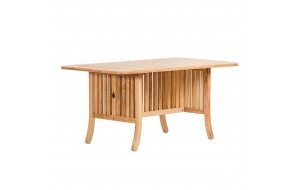 Τραπέζι σε φυσική απόχρωση από ξύλο teak 159x90x72 εκ