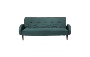 Τριθέσιος υφασμάτινος πράσινος καναπές κρεβάτι 198x96x82