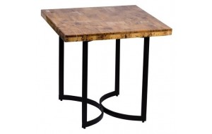 Τραπέζι με μεταλλικό βάση και ξύλινο επιφάνεια 80x80x75 εκ
