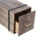 Box τραπέζι σαλονιού με αποθηκευτικό χώρο από ξύλο σε φυσικό χρώμα 40x90x45 εκ