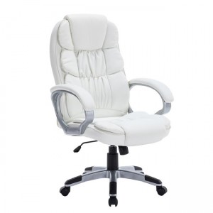 Massage πολυθρόνα γραφείου διευθυντή με pu άσπρο 66x72x122cm