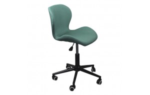 Dot καρέκλα γραφείου με μεταλλική βάση σε μαύρο χρώμα και ύφασμα petrol 46x55x85 εκ