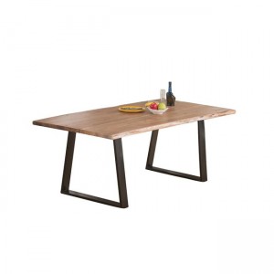 Lizard Slim τραπέζι κουζίνας με ξύλο ακακίας φυσικό με μαύρα πόδια μεταλλικά 200x90x75 εκ
