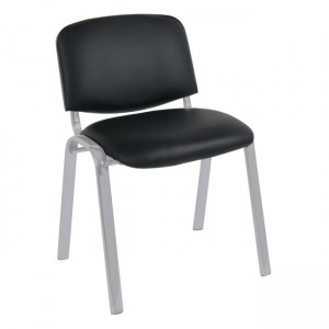Sigma καρέκλα στοιβαζόμενη γραφείου επισκέπτη pvc μαύρη 55x60x79 εκ