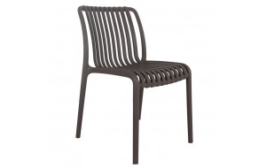 Moda καρέκλα στοιβαζόμενη pp καφέ 48x57x80 εκ