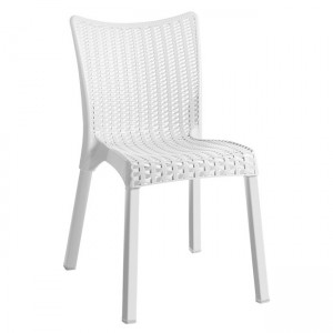 Doret καρέκλα λευκή pp 50x55x83 εκ