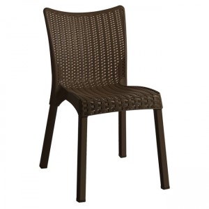 Doret καρέκλα καφέ σκούρο pp 50x55x83 εκ