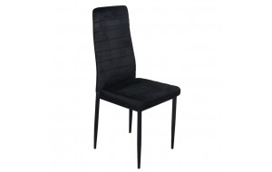 Jetta μεταλλική καρέκλα τραπεζαρίας με μαύρο βελούδινο ύφασμα 40x50x95 εκ