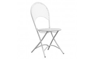 Rondo καρέκλα πτυσσόμενη από μέταλλο σε λευκό χρώμα 42x54x85 εκ