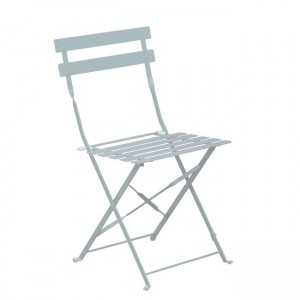 Λευκή μεταλλική καρέκλα Ζαππείου πτυσσόμενη 40x51x77 εκ