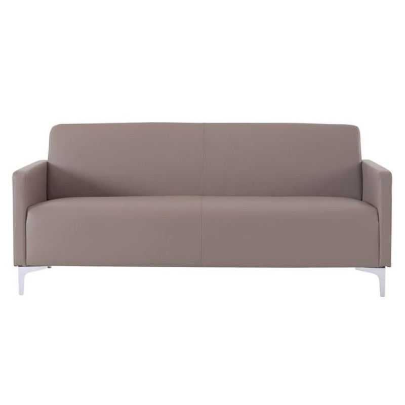Style καναπές διθέσιος με δερμάτινο PU μπεζ χρώμα 112x71x72 εκ