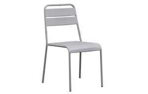 Brio μεταλλική καρέκλα σε γκρι χρώμα 48x58x79 εκ