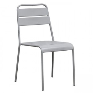 Brio μεταλλική καρέκλα σε γκρι χρώμα 48x58x79 εκ