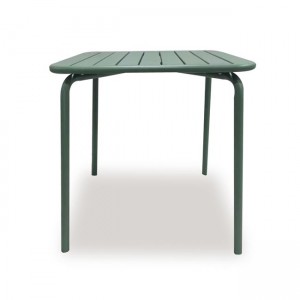 Brio Flat μεταλλικό τετράγωνο τραπέζι σε πράσινο χρώμα 70x73 εκ