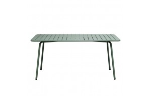Brio Slat μεταλλικό ορθογώνιο τραπέζι σε πράσινο χρώμα 160x90x73 εκ