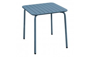 Brio Flat μεταλλικό τετράγωνο τραπέζι σε μπλε χρώμα 70x73 εκ