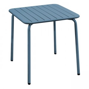 Brio Flat μεταλλικό τετράγωνο τραπέζι σε μπλε χρώμα 70x73 εκ