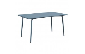 Brio Flat μεταλλικό ορθογώνιο τραπέζι σε μπλε χρώμα 160x90x73 εκ