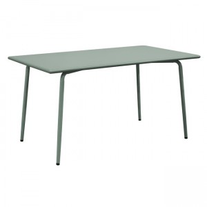 Brio Flat μεταλλικό ορθογώνιο τραπέζι σε πράσινο χρώμα 160x90x73 εκ