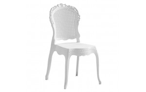 Codess καρέκλα στοιβαζόμενη σε λευκό χρώμα 42x52x88 εκ