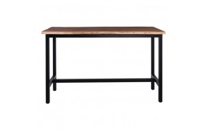 Lizard τραπέζι bar με μεταλλική μαύρη βάση και επιφάνεια απο ξύλο ακακίας 180x90x109 εκ