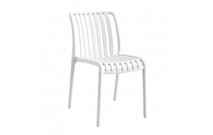 Moda Καρέκλα Στοιβαζόμενη Pp - Uv Protection  Απόχρωση Άσπρο