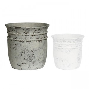 Flower Pot-15 Φ47X45Cm  Cement Απόχρωση Antique White