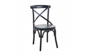 Marlin Wood Καρέκλα Dark Oak  Μέταλλο Βαφή Μαύρο