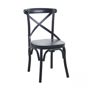 Marlin Wood Καρέκλα Dark Oak  Μέταλλο Βαφή Μαύρο