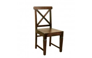 Kika καρέκλα από ξύλο sheesham σε καρυδί απόχρωση 46x50x94 εκ