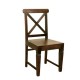 Kika καρέκλα από ξύλο sheesham σε καρυδί απόχρωση 46x50x94 εκ