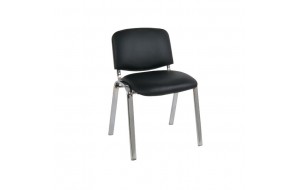 Sigma καρέκλα χρωμίου με pvc μαύρο  57x57x79 εκ