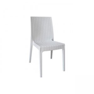 Dafne καρέκλα pp λευκή rattan look 46x55x85 εκ