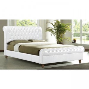 Harmony κρεβάτι pu λευκό 160x200 εκ