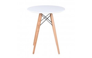 Art wood τραπέζι λευκό φ60χ68 εκ