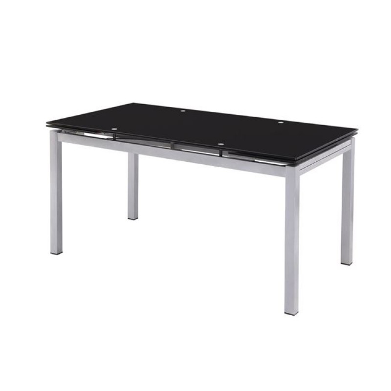 Blossom τραπέζι και και γυαλί μαύρο βαφή γκρι 110+60Χ70 εκ