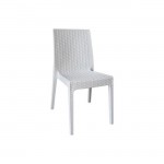 Dafne καρέκλα pp λευκή rattan look 46x55x85 εκ