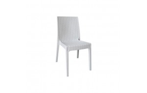 Dafne καρέκλα pp λευκή rattan look 46x55x85 εκ